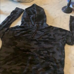 Sundry Black Camo Hoodie